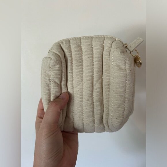 Chloe Cream Canvas Tote Mini Makeup Pouch - Picture 3 of 7